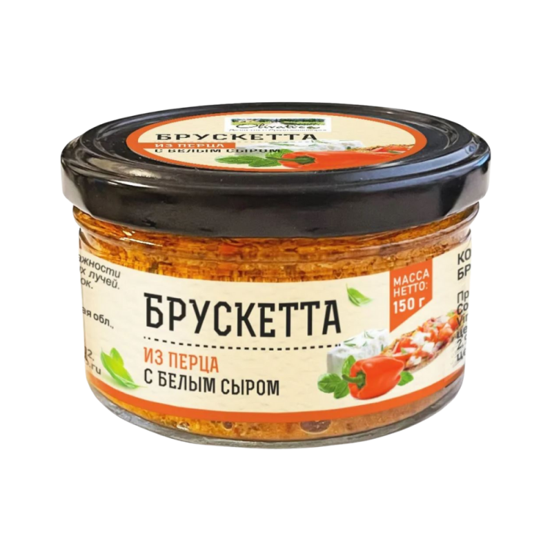 Брускетта из сладкого перца с белым сыром, 150 г